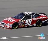 Carl Edwards #99 Office Depot Ford Fusion on track - Art Print Poster 10 x 8