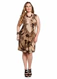 Ashley Stewart Womens Plus Size Knit Ruched Front Sundress