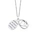 Sterling Silver "Girlfriends Are Sisters We Choose For Ourselves" Two-Piece Pendant with Hearts, 18" Sterling Silver "Girlfriends Are Sisters We Choose For Ourselves" Two-Piece Pendant with Hearts, 18"