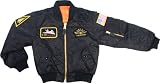 Black Top Gun Kids MA-1 Flight Jacket