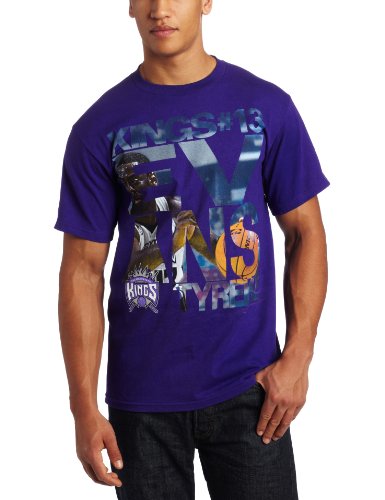NBA Men's Sacramento Kings Tyreke Evans Last Second Shot Short Sleeve Basic Tee, Regal Purple, Large