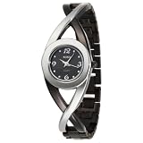 XOXO Womens XO5218 Black Dial Two-Tone Half Cu