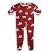Famous Brand - Boys Footed Heavy Weight Blanket Sleeper, Red, White