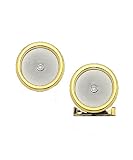 14k 2-tone Gold Cufflinks w/ Diamond
