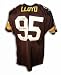 Autographed Greg Lloyd Pittsburgh Steelers Black Throwback Jersey Inscribed 95 AFC Champs