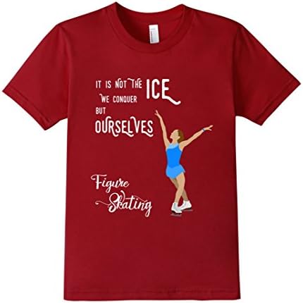 Kids AA Figure Skating T Shirt Inspiration for Skaters 12 Cranberry