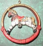 AUTOGRAPHED BY HALLMARK ARTIST 1975 Nostalgia Ornament Rocking Horse Hallmark Ornament