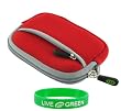 Neoprene Sleeve Case (Red) for Panasonic Lumix DMC-FP8 Digital Camera Black