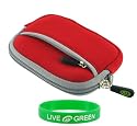 Neoprene Sleeve Case (Red) for Nikon Coolpix S570 Digital Camera Black