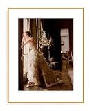 ポスター ノーマン パーキンソン Dior Evening Dress May 1950年 額装済 ウッドハイグレードフレーム（紺）