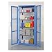 Denios K32-3517 Caged Containment Single Shelving, 4 Shelves, 250 lbs Capacity, 38" Length x 87" Height x 24" Depth