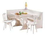 Link 20900140 Eckbank-Gruppe 'Donau' Kiefer Massiv wei&szlig;