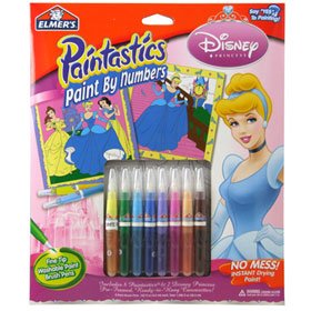 Elmer's Kids Arts and Crafts Paint By Number Princesses (Cinderella/Fairies)