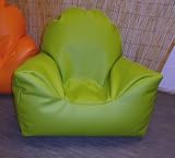 Zippy Faux Leather Bean Bag Chair - Apple Green - Child Age up to 10 yrs - Armchair