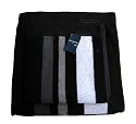 Jaquard - Frottier - Handtuch Serie "Stripes" von JMA / Material: 100% Baumwolle - 500g/qm / Farbe: 008 schwarz - grau - weiß / Größe: 50 x 100 cm