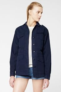 L!VE Long Sleeve Washed Gab Cargo Pocket Jacket