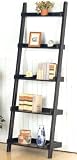 Weathered Black Ladder Bookshelf