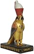 Horus Falcon Statue, Gold and Color Details