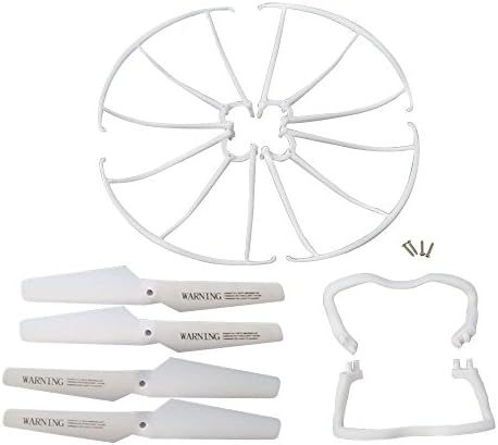 Fativ®Spare Parts for Syma X5C X5 4pcs Main Blade Propeller & 4pcs Propeller Protectors Blades Frame & 2pcs Landing Skid FSMPJ0018