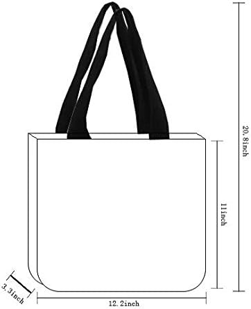 The Smurfs Two Sides Casual Women Cotton Canvas Tote Bag Fashionable Shopping Handbag
