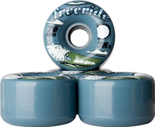 FreeRide 70mm Center Set Street Cruiser Wheels, Dark Blue, 78A