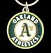 Zinc MLB Team Logo Key Ring - Oakland Athletics - A's