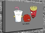 Aqua Teen Hunger Force Animated Fun Canvas Art Picture, Size: 32 x 20 (82 x 51 cm) FRAMED CANVAS