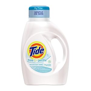 Tide Free and Gentle, Free of Dyes and Perfumes, 50-Ounce