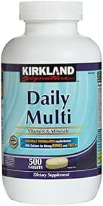 Buy Kirkland Signature Daily Multi Vitamins &amp; Minerals Tablets, 500 ...