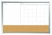 Board Dudes 24-Inch x 36-Inch Aluminum Framed 3-in-1 Dry Erase Calendar Cork Combo Board (17001)