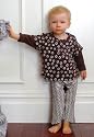 Organic Cotton BabyWa-Tee Brown & Brown Stripes Monkey Pants Set
