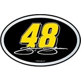 #48 Jimmie Johnson NASCAR Chrome Color Auto Emblem With Signature