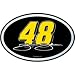 #48 Jimmie Johnson NASCAR Chrome Color Auto Emblem With Signature**MAKES A GREAT PRES...