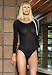  : Opaque Bodysuit Teddy Sexy Lingerie Intimate Apparel with Long Sleeves