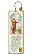 Religious Tassel Bookmark - Saint Peter - Laminated with Gold Foil Embossed Medal Design - Appropriate Prayer Included