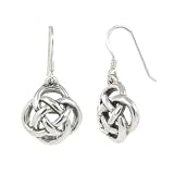 Sterling Silver Celtic Knot Drop Earrings