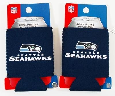 SET OF 2 SEATTLE SEAHAWKS NFL CAN KADDY KOOZIES