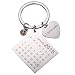 Personalised Custom Engraved Calendar Date Engraved Stainless Steel Keyring & Keychain Memorial Wedding Gift (Birthstone)