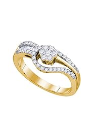 0.48CT DIAMOND FLOWER BRIDAL RING