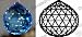 40mm Vintage Crystal Blue Feng Shui Ball