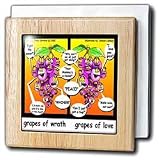 Grapes Of Wrath And Love - 6 Inch Tile Napkin Holder