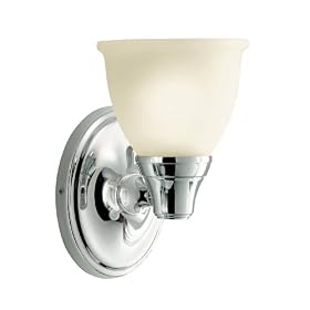KOHLER K-11365-CP Transitional Single Wall Sconce for Forte Faucet Line, Polished Chrome by Kohler