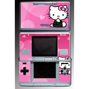Hello Kitty Pink Heart Cute game SKIN #4 for Nintendo DS