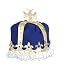 Blue Royal King's Crown Costume Accessory