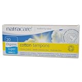 Natracare Organic All Cotton Tampons, Non-Applicator, Super, 20-Count Boxes (Pack of 12)