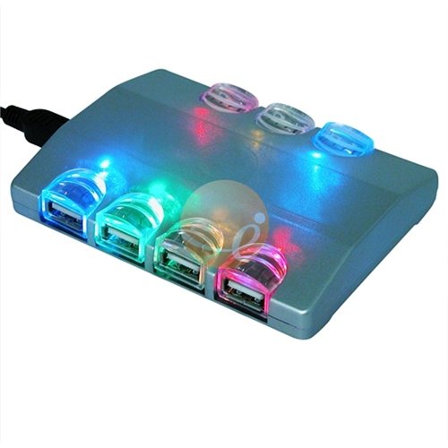 Hi-Speed 7 Port USB 2.0 Hub +Power AC Adapter for Sony Playstation 3 PS3 Slim Xbox 360 Nintendo Wii