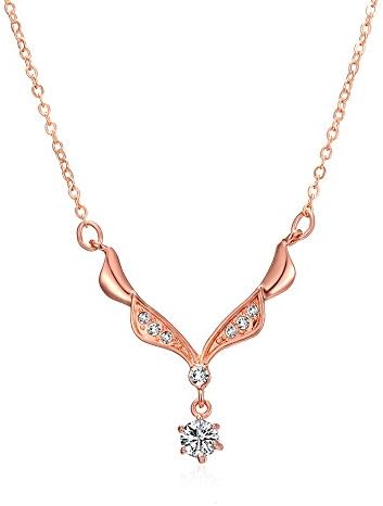 Afterglow Victoria 18k Gold Filled Pendant Necklace created with Austrian Crystal Elements (Rose Gold)