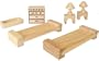 Dollhouse Accessories: Quality Wooden Dollhouse Furniture: 8 Piece Bedroom Set
