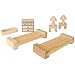 Dollhouse Accessories: Quality Wooden Dollhouse Furniture: 8 Piece Bedroom Set