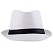 Elee Unisex Kids Straw Trilby Fedora Cap Jazz Hat Short Brim Sunat